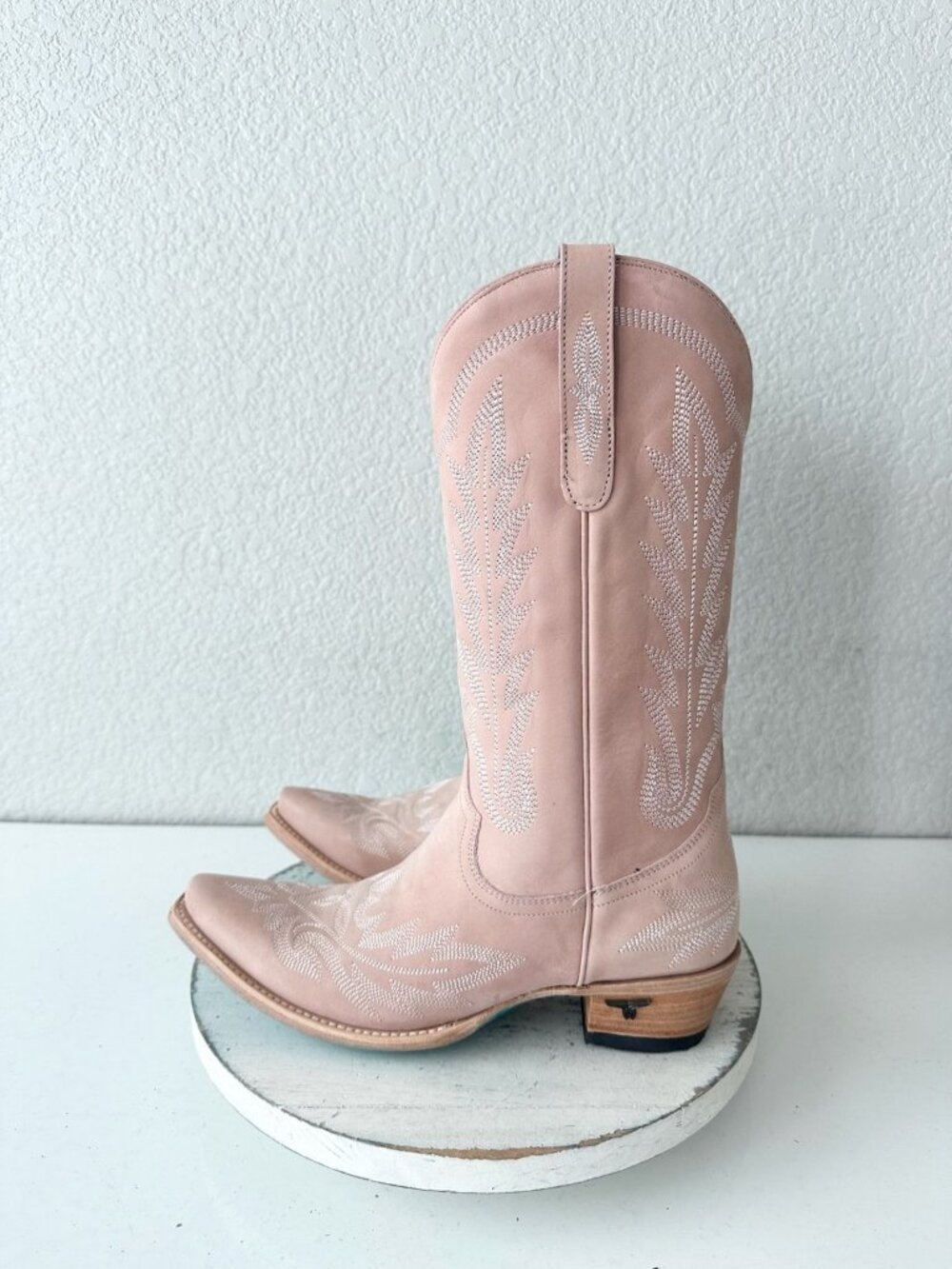 Lane LEXINGTON Womens Pink Cowboy Boots Western Cowgirl Tall Snip Toe Size 9.5 - Picture 4 of 12